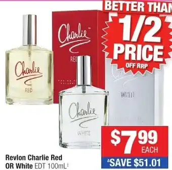 Direct Chemist Outlet Revlon Charlie Red OR White EDT offer