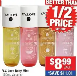 Direct Chemist Outlet V.V. Love Body Mist Variants offer