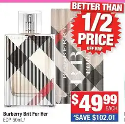 Direct Chemist Outlet Burberry Brit For Her EDP offer