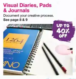 Eckersley's Art & Craft Visual Diaries, Pads & Journals offer