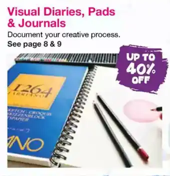 Eckersley's Art & Craft Visual Diaries, Pads & Journals offer