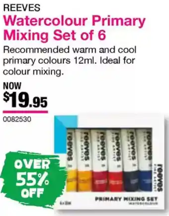 Eckersley's Art & Craft Watercolour Primary Mixing offer