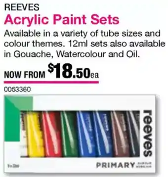 Eckersley's Art & Craft Acrylic Paint Sets offer