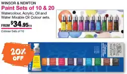 Eckersley's Art & Craft Paint Sets of 10 & 20 offer