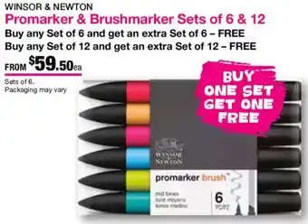 Eckersley's Art & Craft Promarker & Brushmarker Sets of 6 & 12 offer