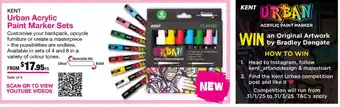 Eckersley's Art & Craft Urban Acrylic Paint Marker Sets offer