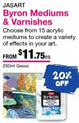 Eckersley's Art & Craft Byron Mediums & Varnishes offer