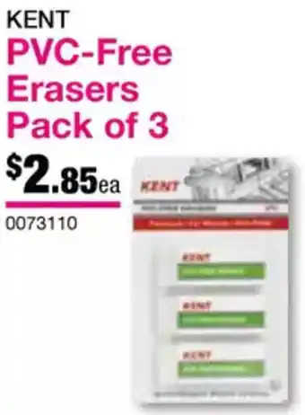 Eckersley's Art & Craft PVC-Free Erasers Pack of 3 offer