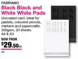 Eckersley's Art & Craft Black Black and White White Pads offer