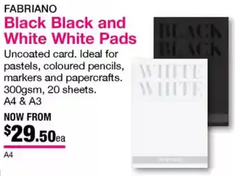 Eckersley's Art & Craft Black Black and White White Pads offer