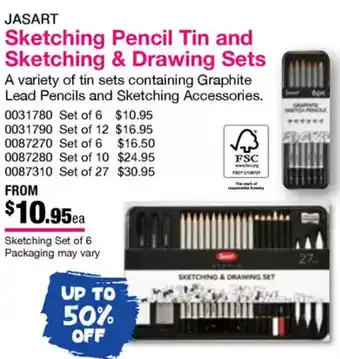 Eckersley's Art & Craft Sketching Pencil Tin and Sketching & Drawing Sets offer