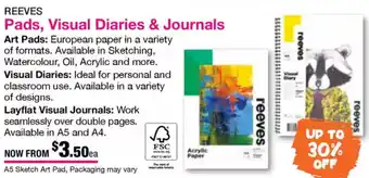 Eckersley's Art & Craft Pads, Visual Diaries & Journals offer