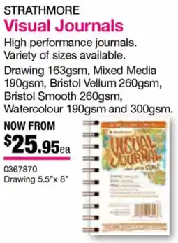 Eckersley's Art & Craft Visual Journals offer