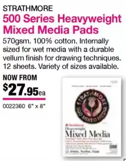 Eckersley's Art & Craft 500 Series Heavyweight Mixed Media Pads offer