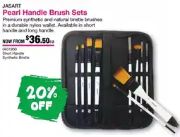 Eckersley's Art & Craft Pearl Handle Brush Sets offer