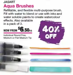 Eckersley's Art & Craft Aqua Brushes offer