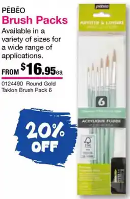 Eckersley's Art & Craft Brush Packs offer