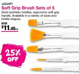 Eckersley's Art & Craft Soft Grip Brush Sets of 5 offer