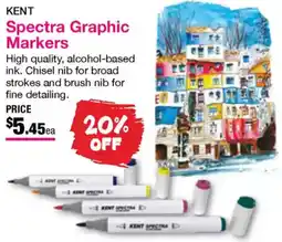 Eckersley's Art & Craft Spectra Graphic Markers offer