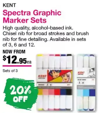 Eckersley's Art & Craft Spectra Graphic Marker Sets offer