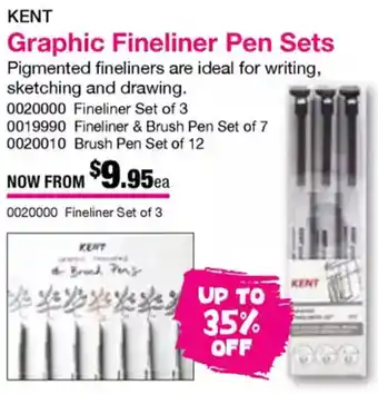 Eckersley's Art & Craft Graphic Fineliner Pen Sets offer