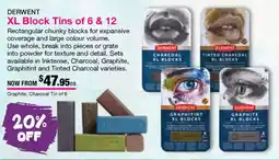 Eckersley's Art & Craft XL Block Tins of 6 & 12 offer