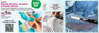 Eckersley's Art & Craft Elevate Brushes, Scrapers & Palette Knives offer