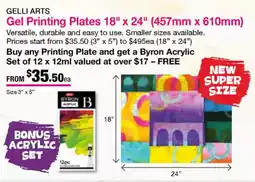 Eckersley's Art & Craft Gel Printing Plates offer