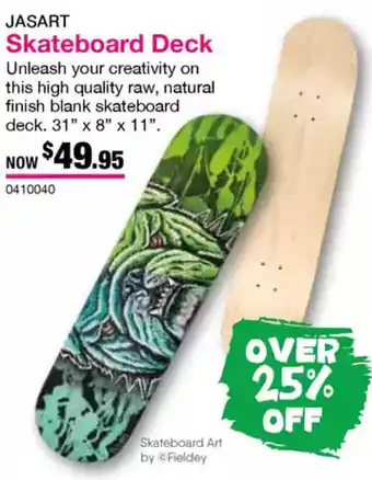 Eckersley's Art & Craft Skateboard Deck offer