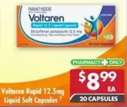 Pharmacy4Less Voltaren Rapid 12.5 mg Liquid Soft Capsules offer