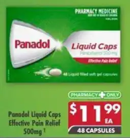 Pharmacy4Less Panadol Liquid Caps Effective Pain Relief 500mg offer