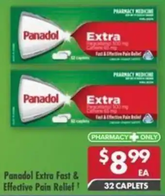 Pharmacy4Less Panadol Extra Fast & Effective Pain Relief offer