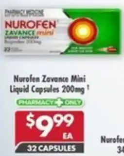 Pharmacy4Less Nurofen Zavance Mini Liquid Capsules 200mg offer