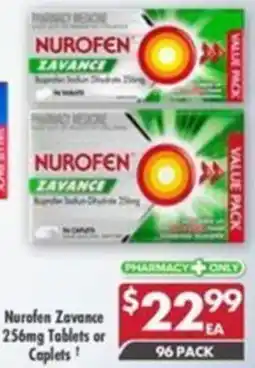 Pharmacy4Less Nurofen Zavance 256mg Tablets or Caplets offer