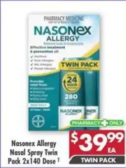 Pharmacy4Less Nasonex Allergy Nasal Spray Twin Pack 2x140 Dose offer