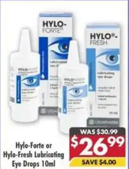 Pharmacy4Less Hylo-Forte or Hylo-Fresh Lubricating Eye Drops offer