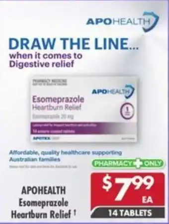 Pharmacy4Less APOHEALTH Esomeprazole Heartburn Relief offer