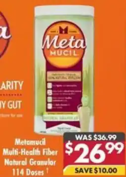 Pharmacy4Less Metamucil Mulf-Health Fiber Natural Granular offer