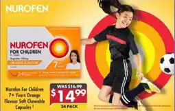 Pharmacy4Less Nurofen For Children 7+ Years Orange Flavour Soft Chewable Capsules offer