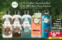 Pharmacy4Less Herbal Essences Shampoo or Conditioner Range offer