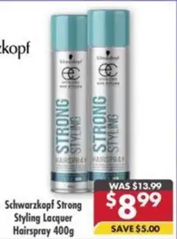 Pharmacy4Less Schwarzkopf Strong Styling Lacquer Hairspray offer