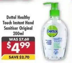 Pharmacy4Less Dettol Healthy Touch Instant Hand Sanitiser Original offer