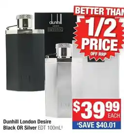 Direct Chemist Outlet Dunhill London Desire Black OR Silver EDT offer