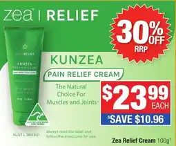 Direct Chemist Outlet Zea Relief Cream offer