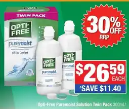 Direct Chemist Outlet Opti-Free Puremoist Solution Twin Pack offer