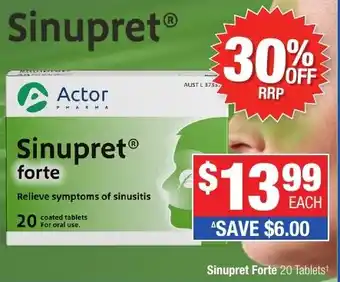 Direct Chemist Outlet Sinupret Forte offer