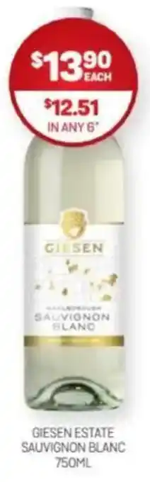 Harry Brown Giesen estate sauvignon blanc offer