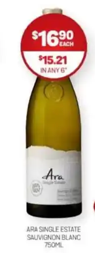 Harry Brown Ara single estate sauvignon blanc offer