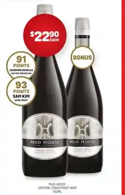 Harry Brown Mud house central otago pinot noir offer