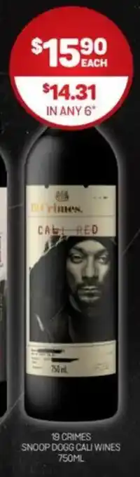 Harry Brown 19 crimes snoop dogg cali wines offer